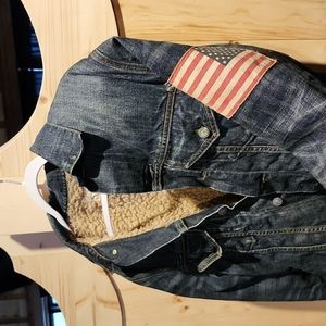 Denim and Supply sherpa lined distressed jean Jacket